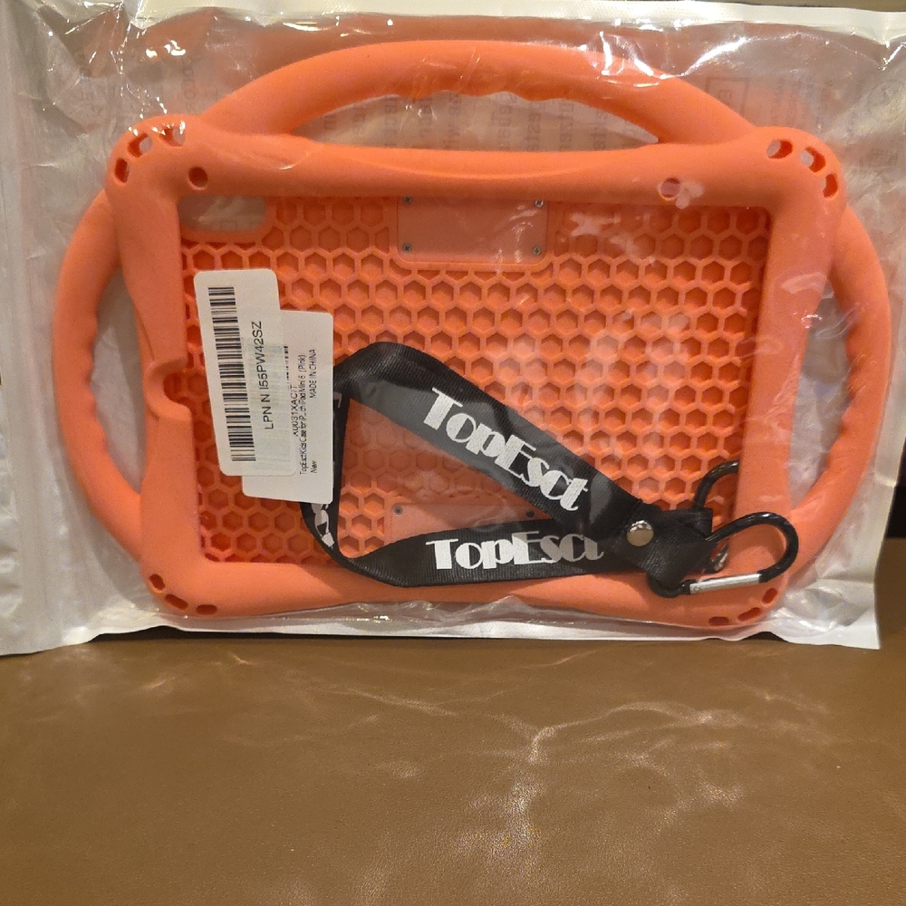 Orange Protective Game Tablet Handle Case with Lanyard